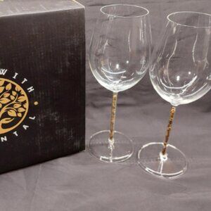 Crystal Infused Wine Glasses, Borosilicate Glass, Set of 2 Shop with Chantal